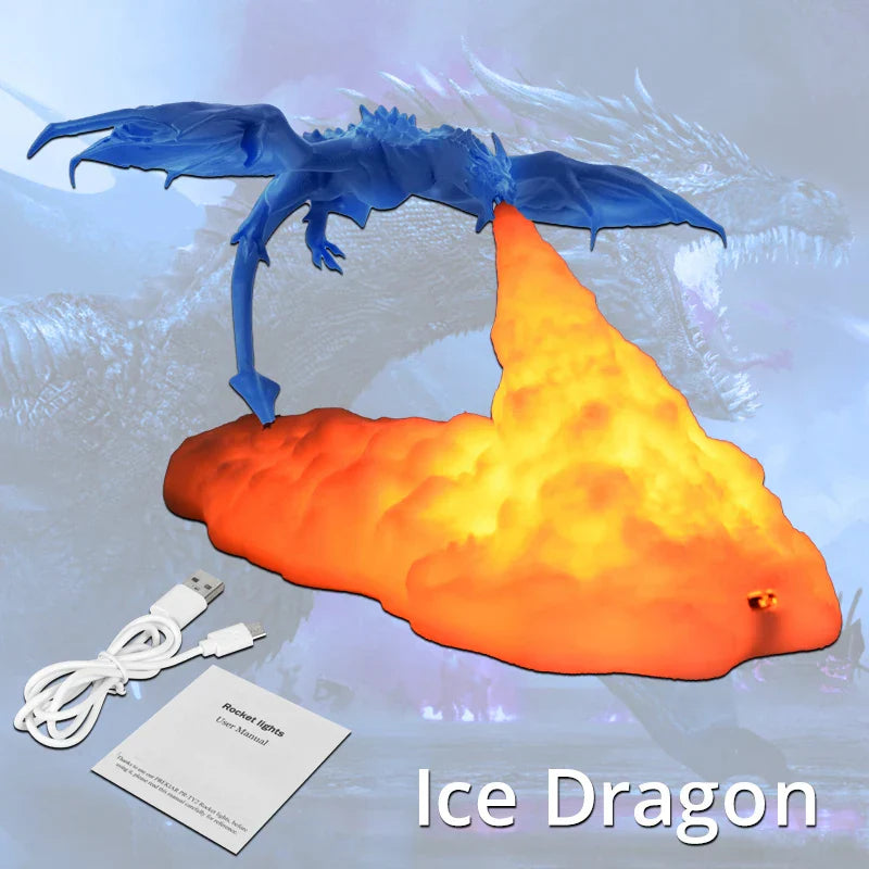 Fire-Breathing Dragon Lamp