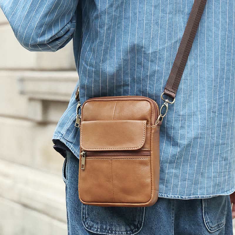 Small Shoulder Bag Made Of Leather For Men