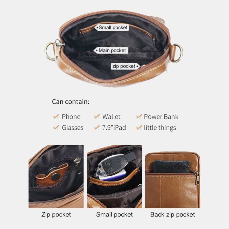 Small Shoulder Bag Made Of Leather For Men