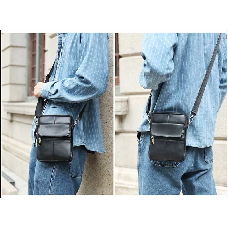 Small Shoulder Bag Made Of Leather For Men