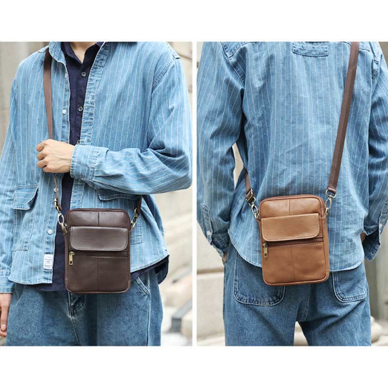 Small Shoulder Bag Made Of Leather For Men