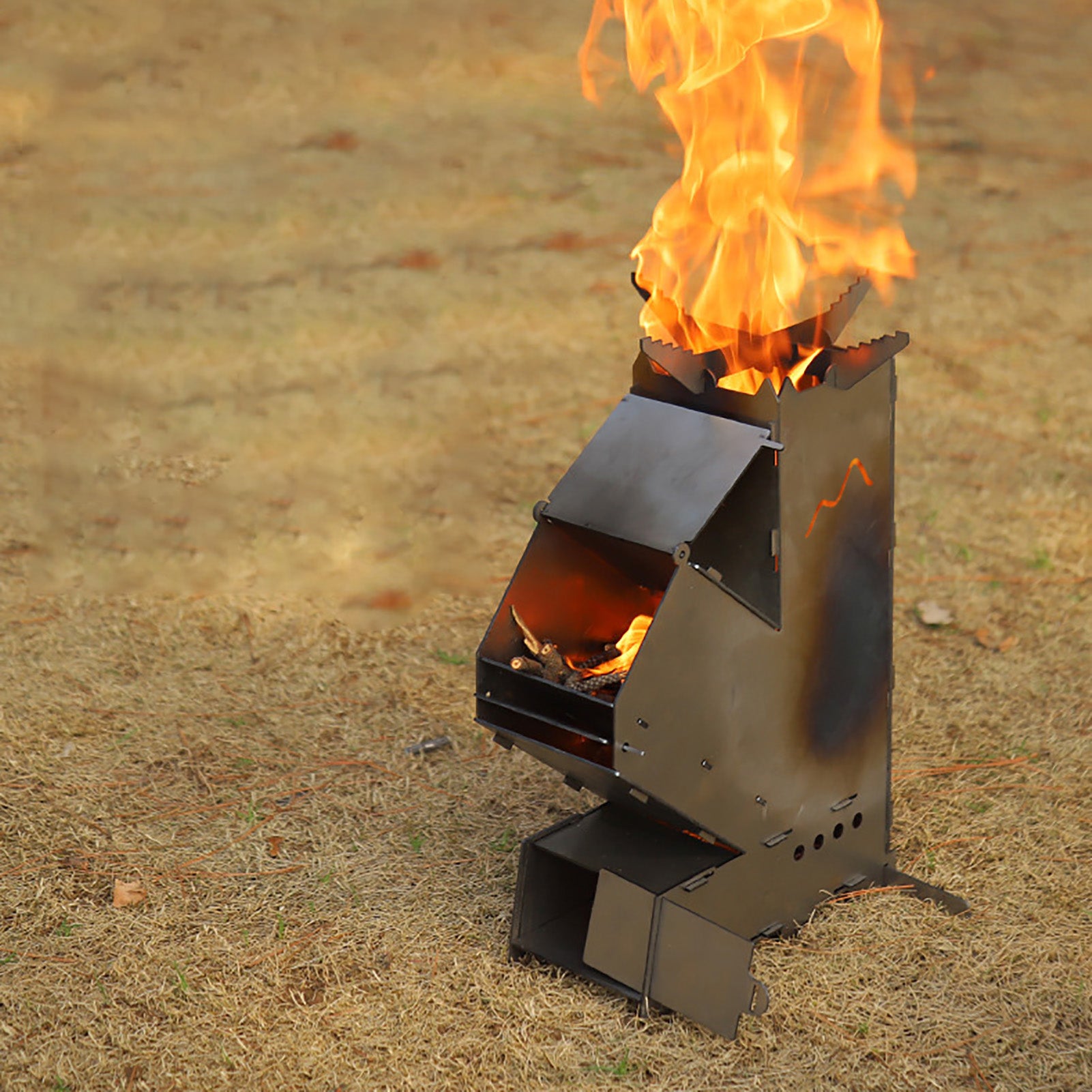 Portable Outdoor Rocket Wood Burning Stove Heater