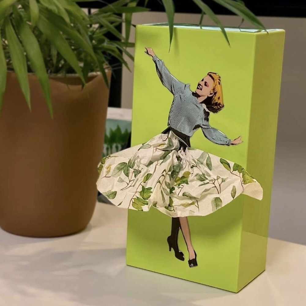 Flying Skirt Tissue Box