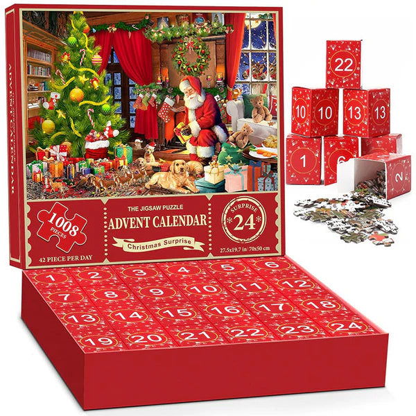 Christmas Jigsaw Advent Calendar Puzzle Blind Box 24 Parts