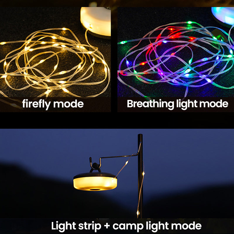 Waterproof, Portable, Stowable String Of Lights For Outdoor Use