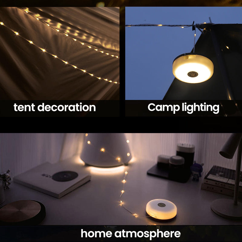 Waterproof, Portable, Stowable String Of Lights For Outdoor Use