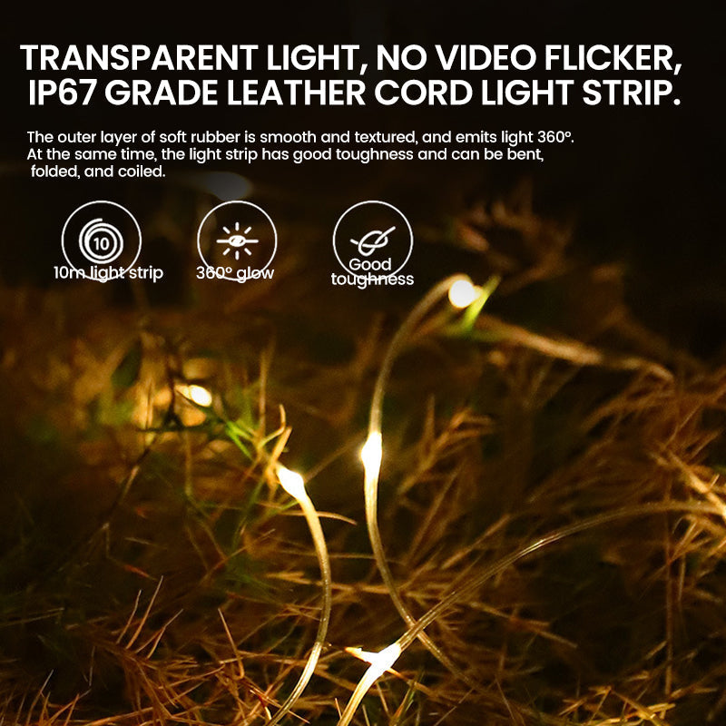 Waterproof, Portable, Stowable String Of Lights For Outdoor Use