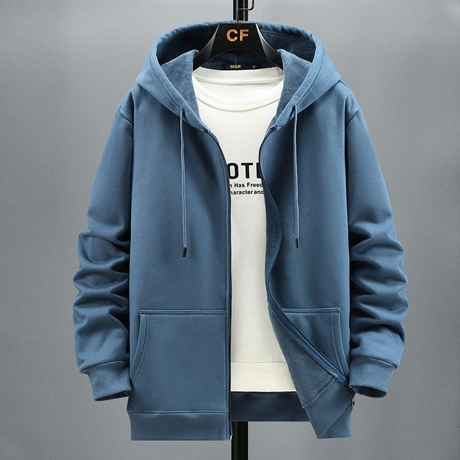 Fleece Hooded Cardigan