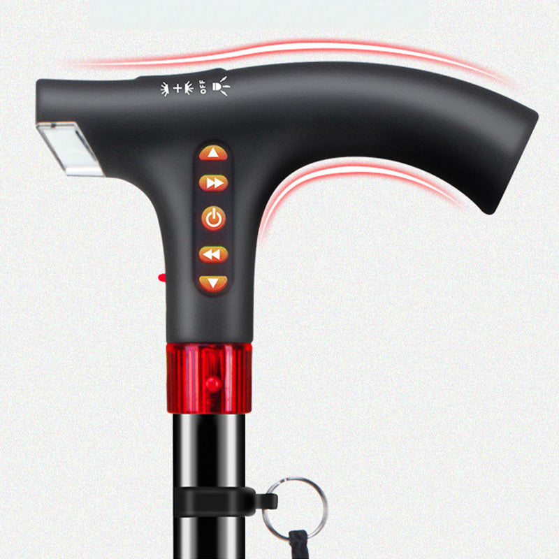 Intelligent walking stick for the elderly with LED light