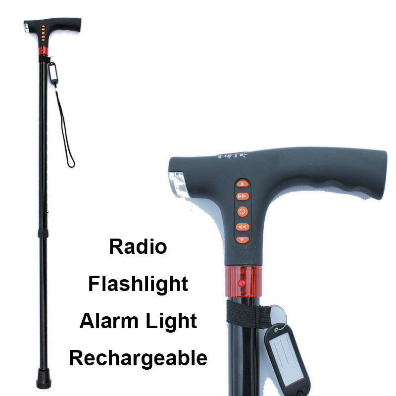 Intelligent walking stick for the elderly with LED light