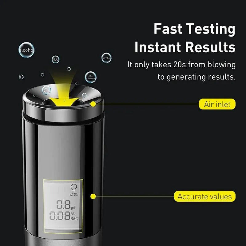 Portable Digital Breathalyser Alcohol Tester