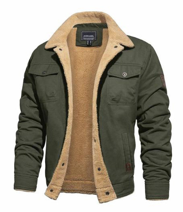 Foldover Collar Aviator Jacket