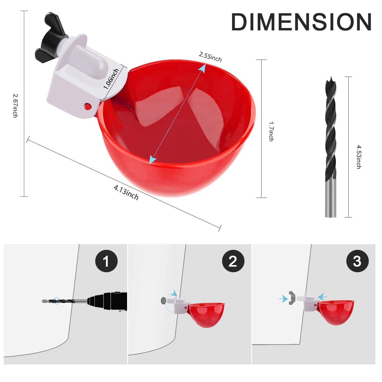 10 Pcs Chicken Waterer