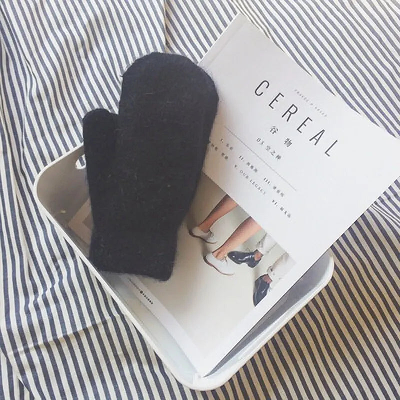 Cashmere Knit Mittens Winter for Women