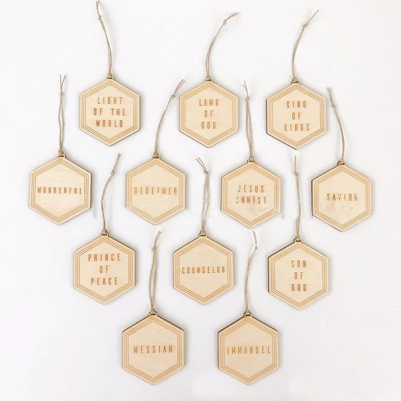 Names Of Jesus Jesus Advent Ornaments Christmas Hanging Decoration