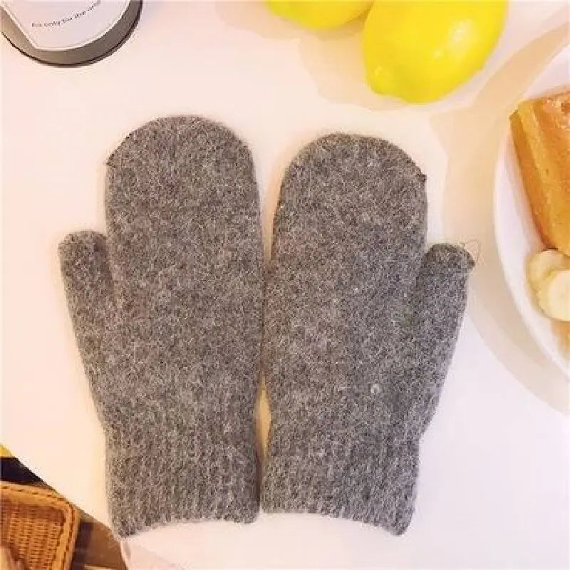Cashmere Knit Mittens Winter for Women