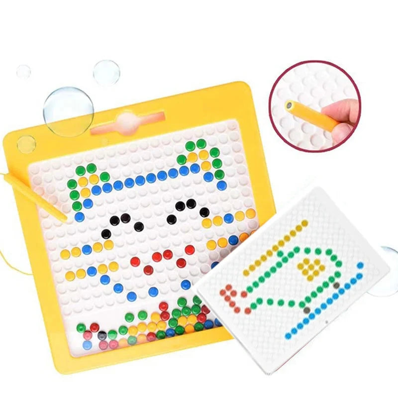 Large Magnetic Drawing Pad for Kids Montessori Magnetic Dots Board