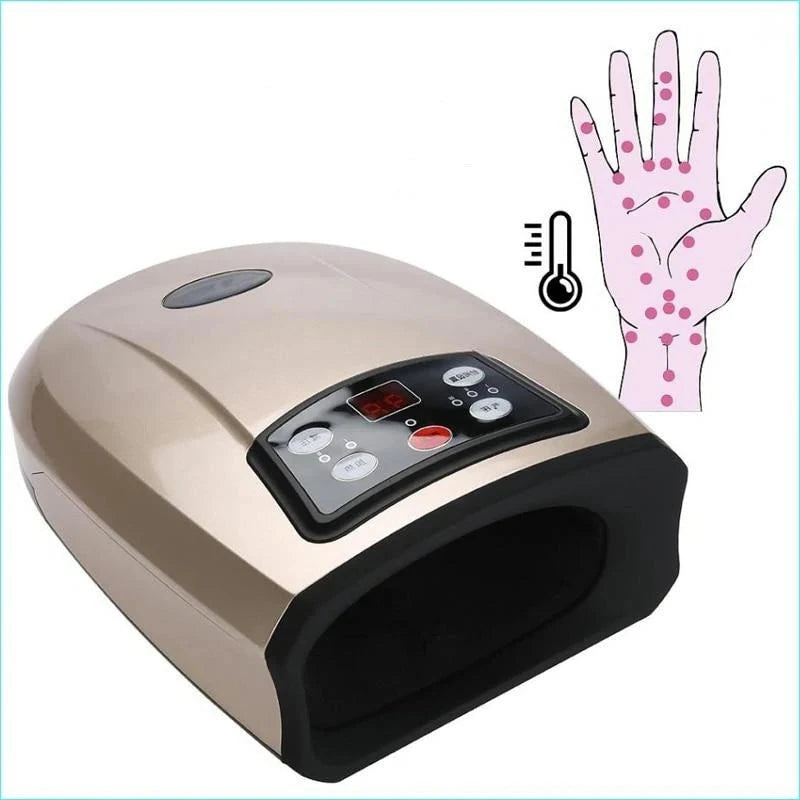 Heated Hand Massager for Arthritis Physiotherapy Equipment Pressotherapy Palm Massage Device Air Compression Finger Massager