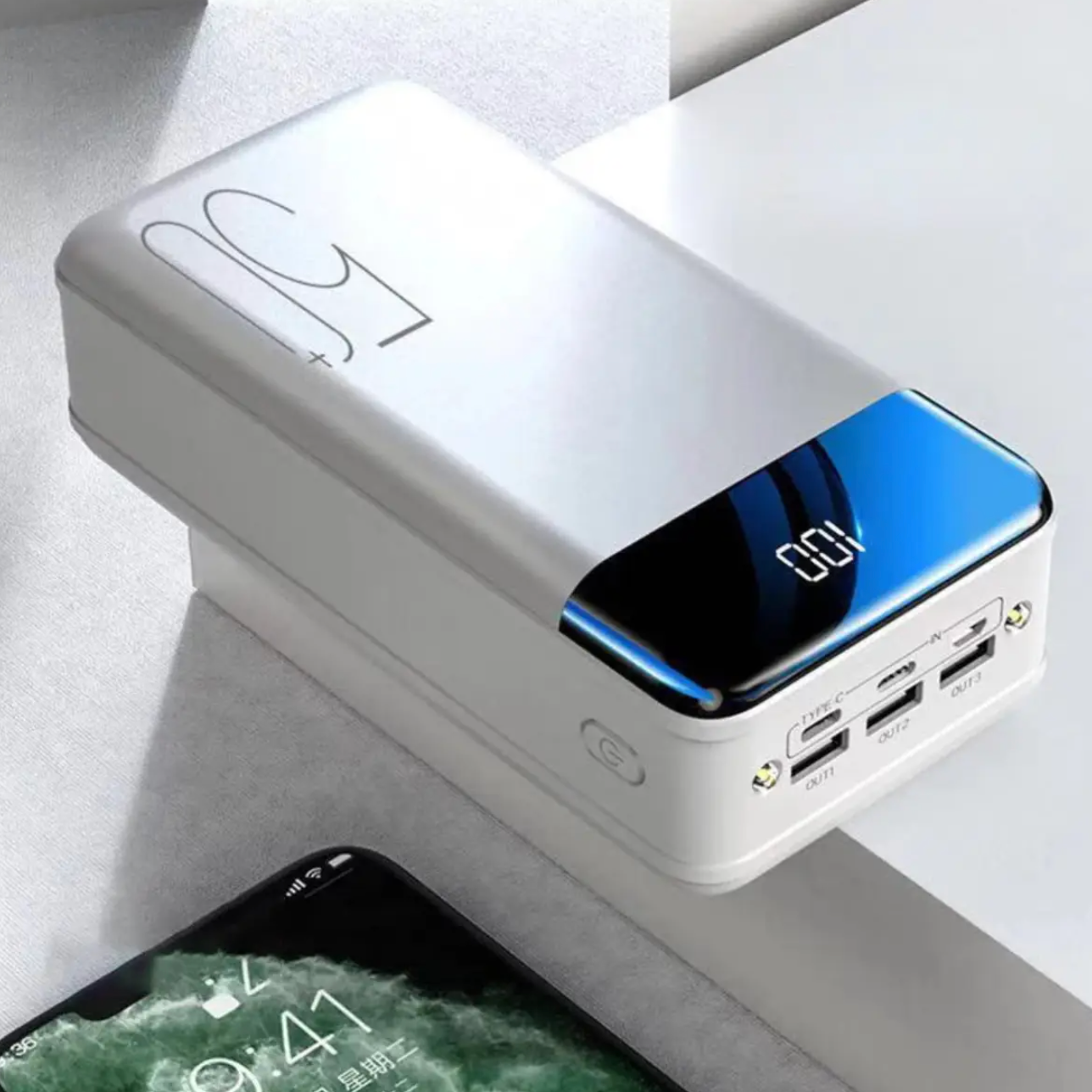 100000mAh Large Capacity Power Bank Mobile Phone Super Fast Charging Mobile Power Tablet Mobile Computer External Power Supply