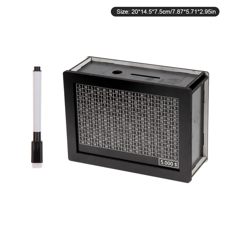 Wooden Piggy Bank for Adults with Counter