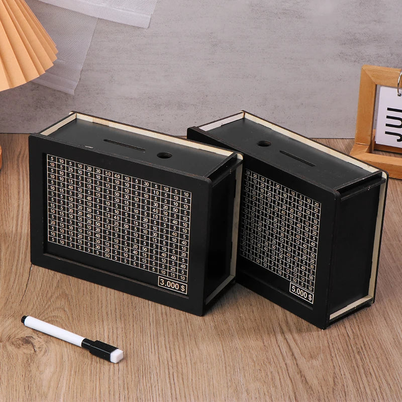 Wooden Piggy Bank for Adults with Counter