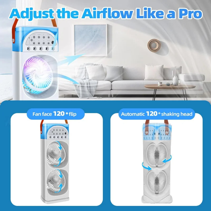 Mini Portable Airconditioner with Humidifier & LED Light