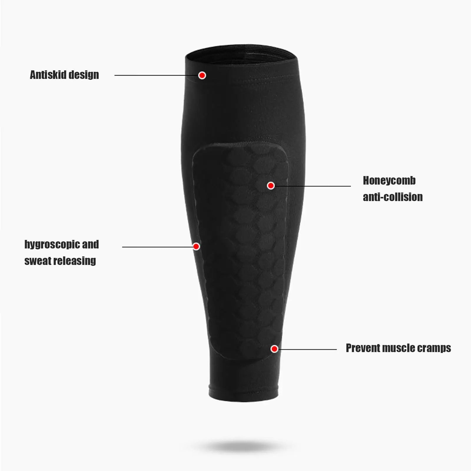 1 Pair Honeycomb Soccer Shin Guards