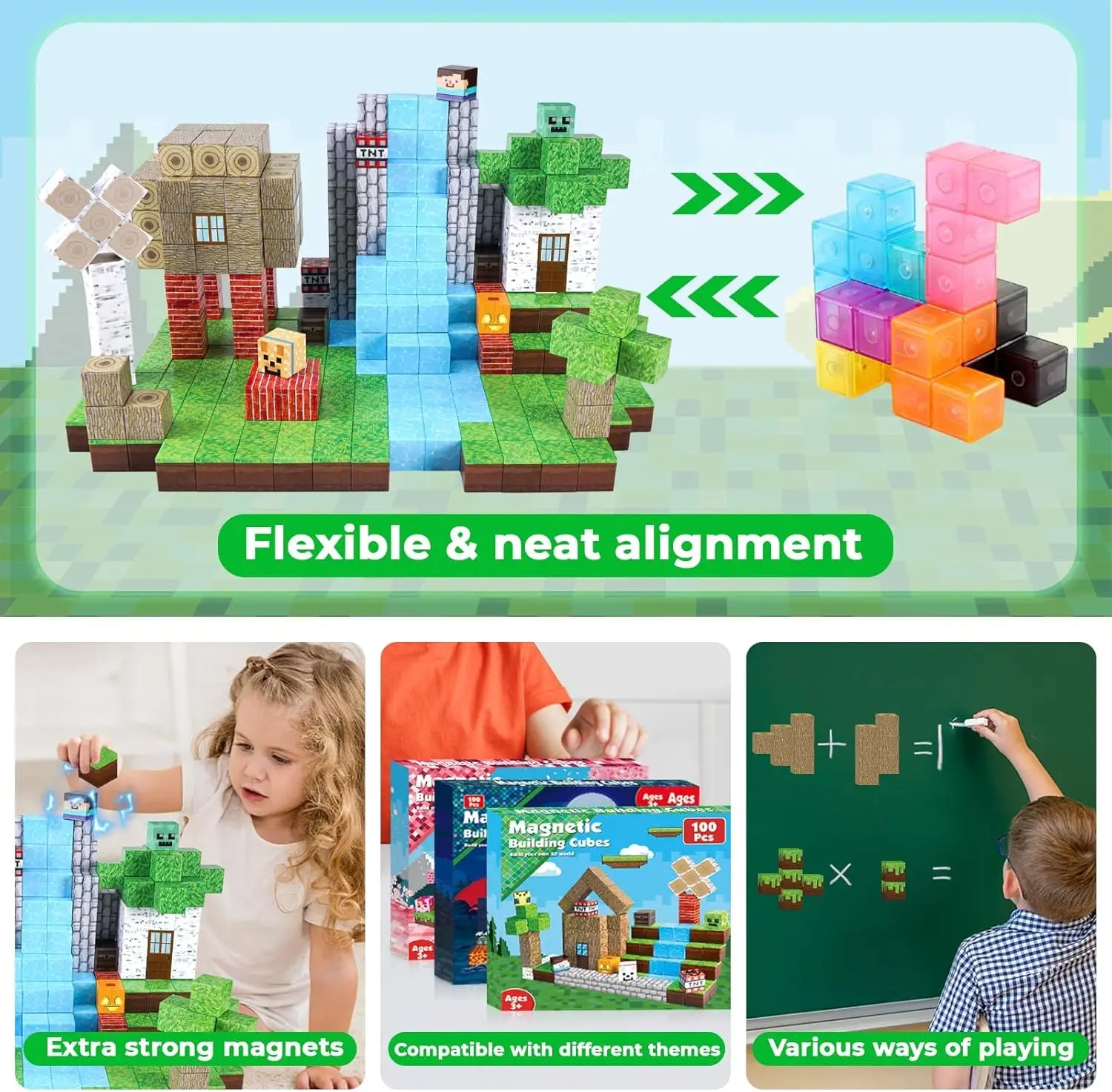 Magnetic Building Blocks | 100-Piece STEM Toy Set