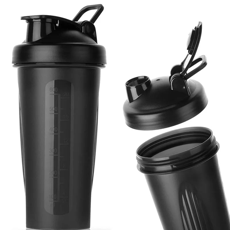 600ml Leak-Proof Protein Shaker Bottle with Mixing Ball