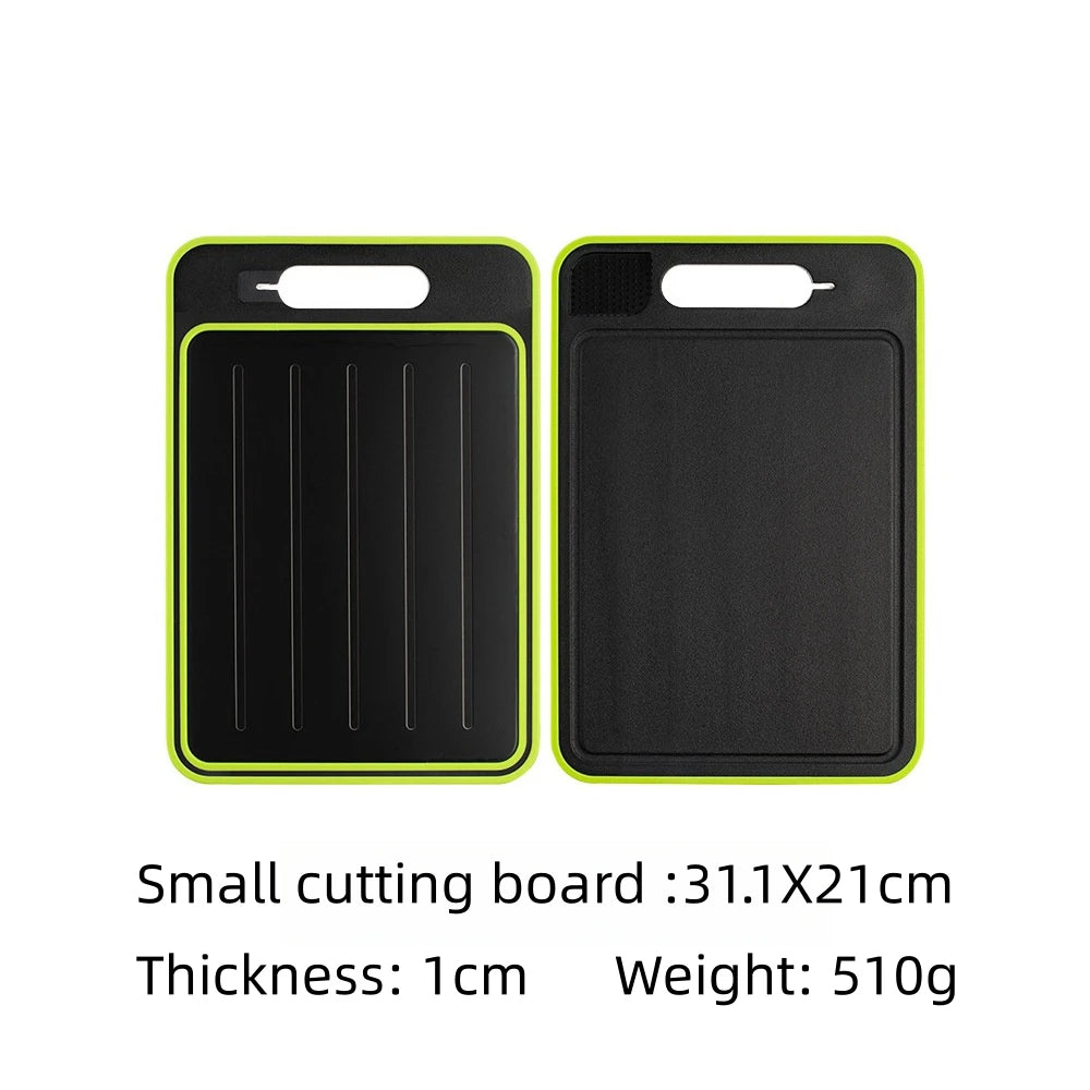 4-in-1 Cutting Board with Thawing Tray and Knife Sharpener