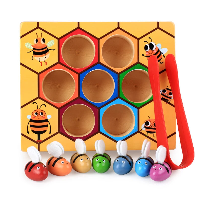 Wooden Beehive Montessori Game