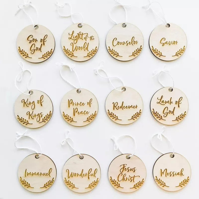 Names Of Jesus Jesus Advent Ornaments Christmas Hanging Decoration