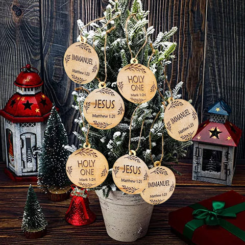 Names Of Jesus Jesus Advent Ornaments Christmas Hanging Decoration