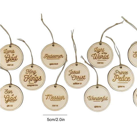 Names Of Jesus Jesus Advent Ornaments Christmas Hanging Decoration