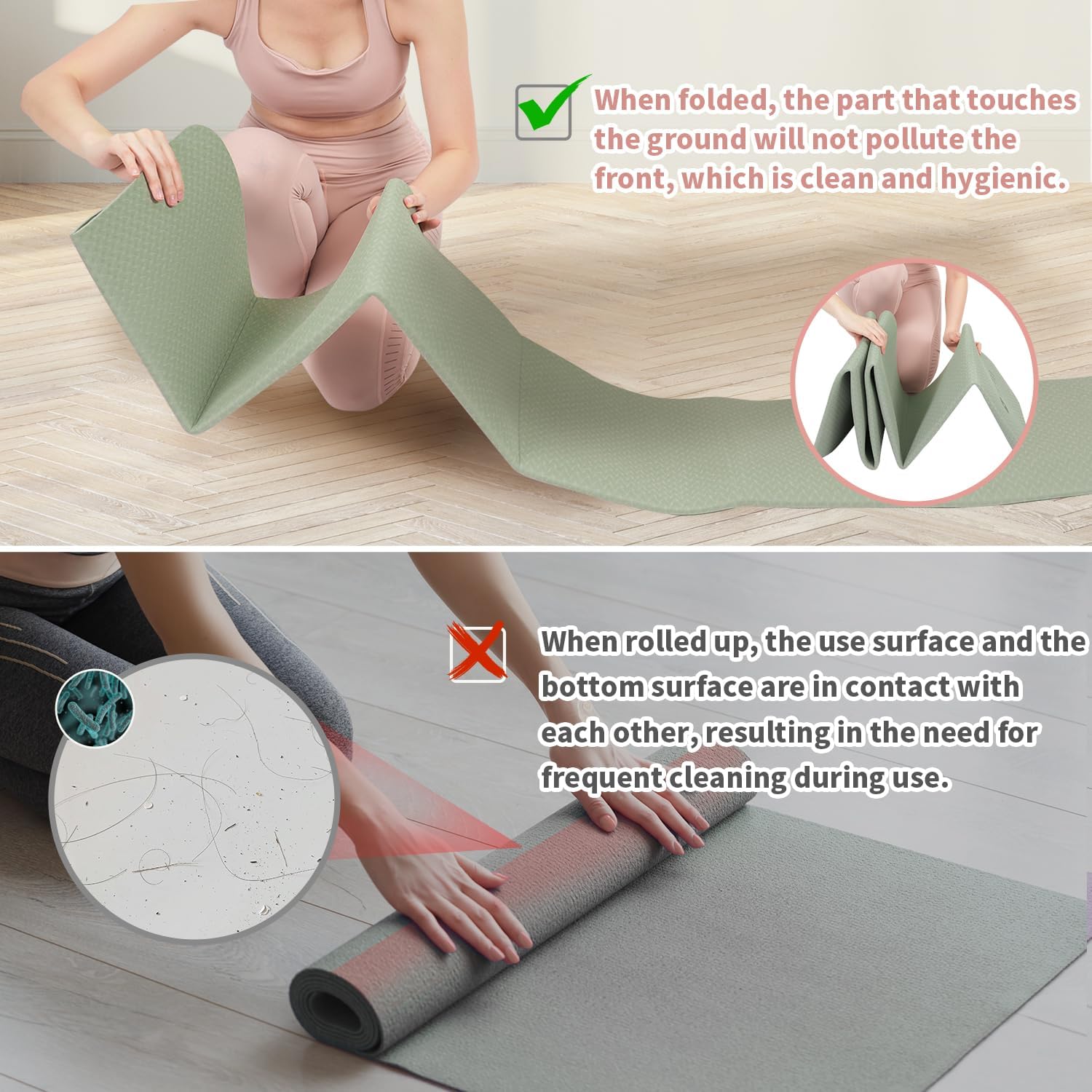 Foldable yoga mat