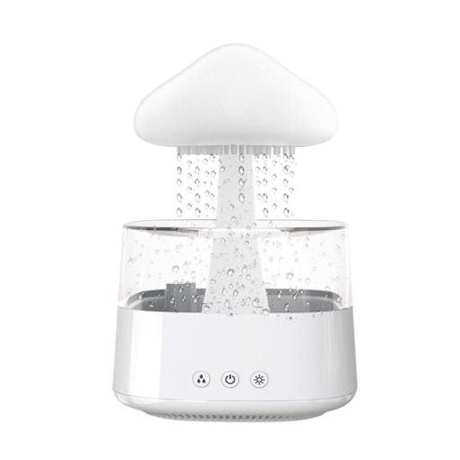 2-in-1 Desk Light Humidifier Rain Cloud Aromatherapy Essential Oil Zen Diffuser & Raining Cloud Night Light Mushroom Lamp