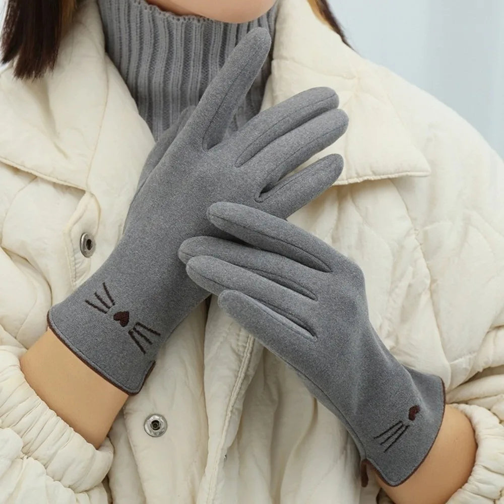 Cat Touchscreen Winter Gloves for Women