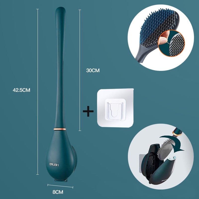 Flexible silicone toilet brush