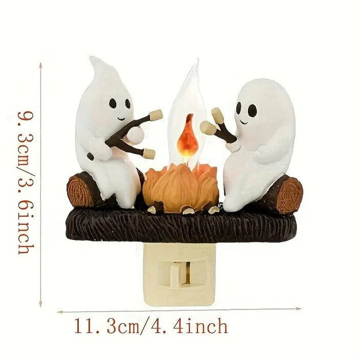 Halloween Ghost Bonfire Night Light - Campfire Flicker Flame Night Light