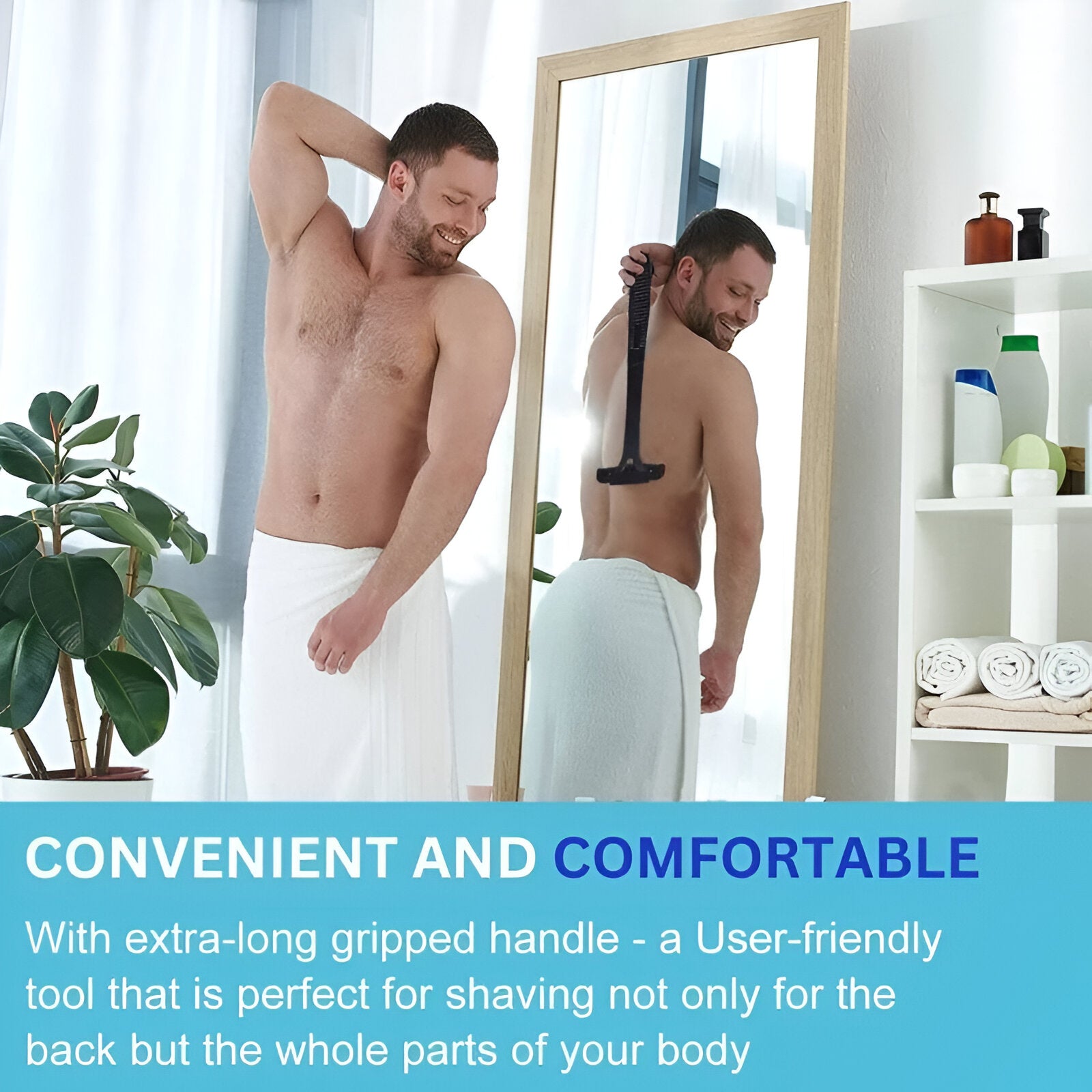 Extended-Reach Back Shaver for Men