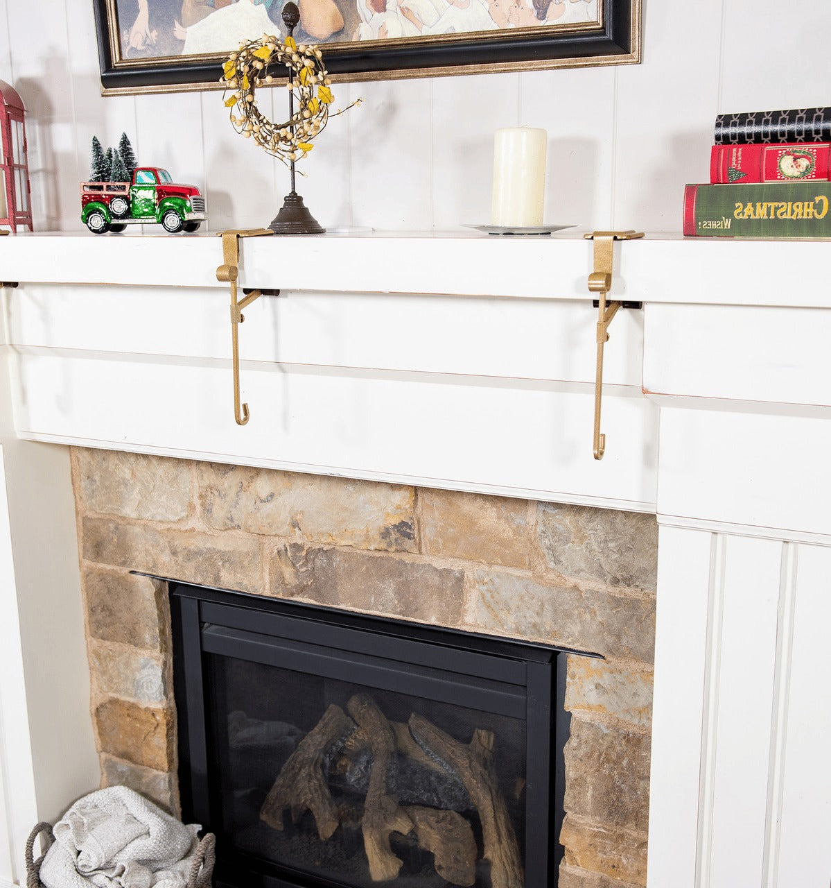 Garland Christmas Stocking Holders for Mantle