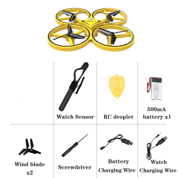 Hand Controlled Drone with LED Lights & Gesture Control