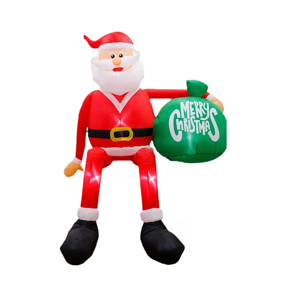 Giant 8FT LED Climbing Santa Inflatable – Premium Outdoor Christmas Decoration