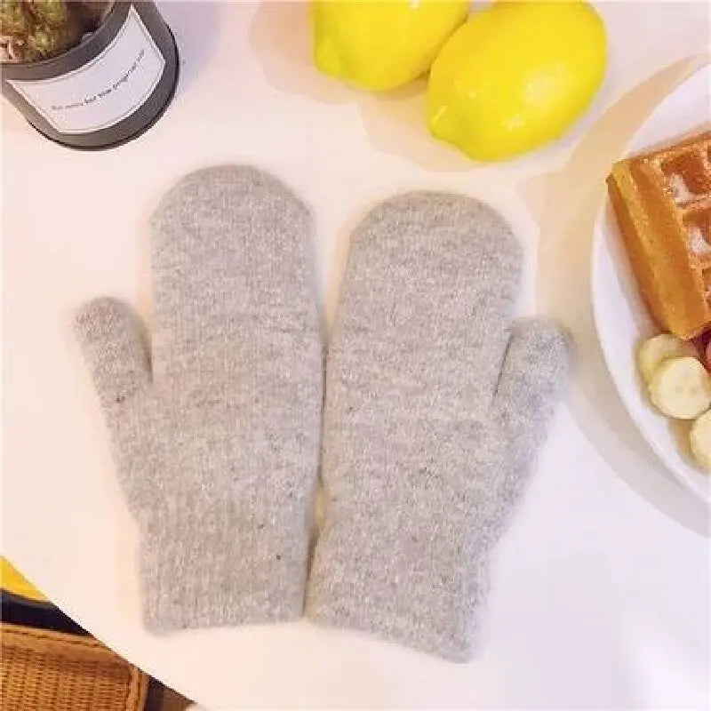 Cashmere Knit Mittens Winter for Women