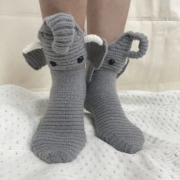 3D Knitted Crocodile Socks