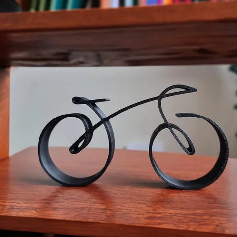 Minimalistic Bicycle Sculpture Wire Framed Style