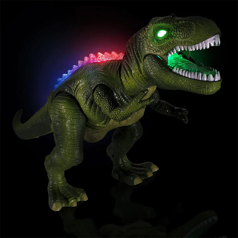 Remote Control T-Rex Dinosaur With LED Light Up, Walking & Roaring Realistic Dinosaur Toys