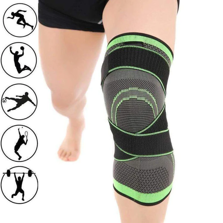 Knee Brace Compression Sleeve with Patella Stability Straps