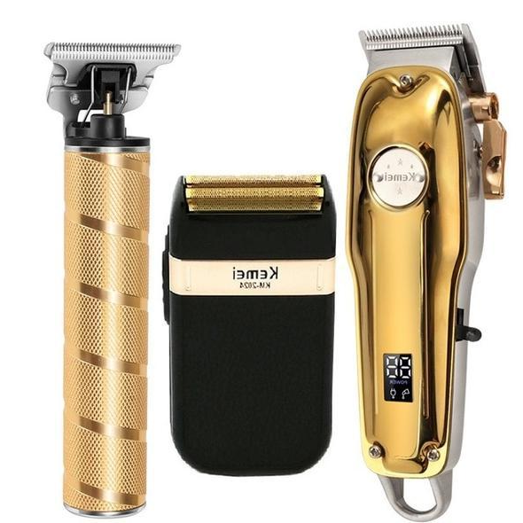 Professional Hair Clippers for men gold Set | Gold Hair Clippers Cordless