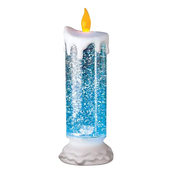 LED Christmas Candles Rechargeable With Glitter